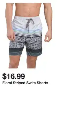 TJ Maxx Floral Striped Swim Shorts offer