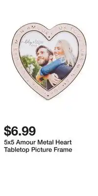 TJ Maxx 5x5 Amour Metal Heart Tabletop Picture Frame offer