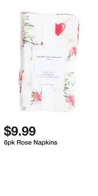 TJ Maxx 6pk Rose Napkins offer