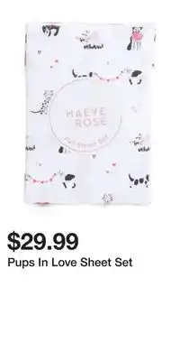 TJ Maxx Pups In Love Sheet Set offer