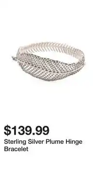 TJ Maxx Sterling Silver Plume Hinge Bracelet offer