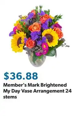 Sam's Club Member's Mark Brightened My Day Vase Arrangement 24 stems offer