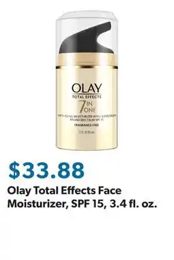 Sam's Club Olay Total Effects Face Moisturizer, SPF 15, 3.4 fl. oz offer