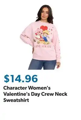 Sam's Club Character Women's Valentine's Day Crew Neck Sweatshirt offer