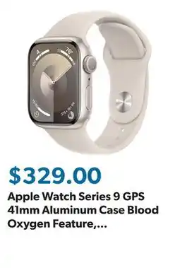 Sam's Club Apple Watch Series 9 GPS 41mm Aluminum Case Blood Oxygen Feature, Choose Color and Size offer