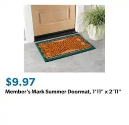 Sam's Club Member's Mark Summer Doormat, 1'11 x 2'11 offer