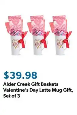 Sam's Club Alder Creek Gift Baskets Valentine's Day Latte Mug Gift, Set of 3 offer