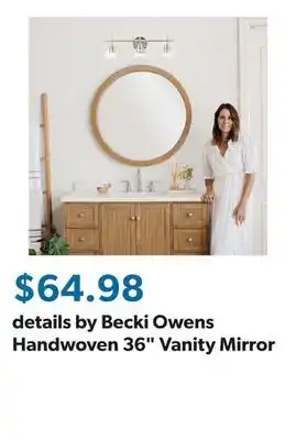 Sam's Club details by Becki Owens Handwoven 36 Vanity Mirror offer