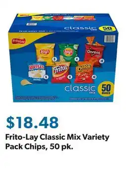 Sam's Club Frito-Lay Classic Mix Variety Pack Chips, 50 pk offer