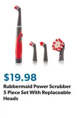 Sam's Club Rubbermaid Power Scrubber 5 Piece Set With Replaceable Heads offer