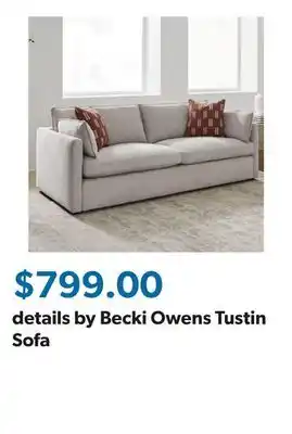 Sam's Club details by Becki Owens Tustin Sofa offer