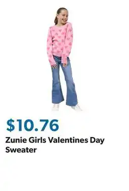 Sam's Club Zunie Girls Valentines Day Sweater offer