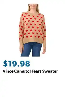 Sam's Club Vince Camuto Heart Sweater offer