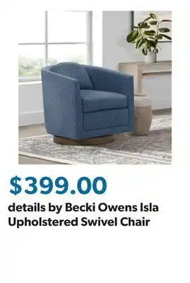 Sam's Club details by Becki Owens Isla Upholstered Swivel Chair offer