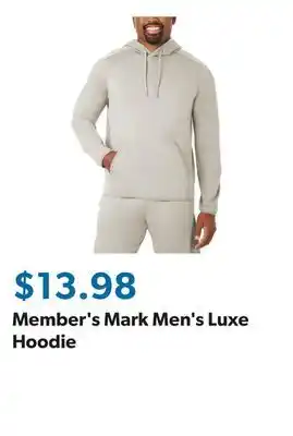 Sam's Club Member's Mark Men's Luxe Hoodie offer