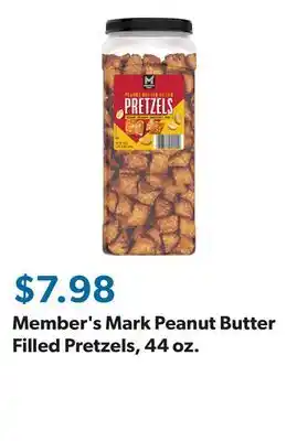 Sam's Club Member's Mark Peanut Butter Filled Pretzels, 44 oz offer