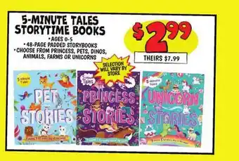 Ollie's 5-MINUTE TALES STORYTIME BOOKS offer