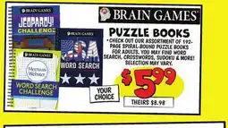 Ollie's BRAIN GAMES PUZZLE BOOKS offer