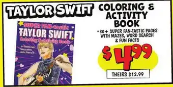 Ollie's TAYLOR SWIFT COLORING & ACTIVITY BOOK offer