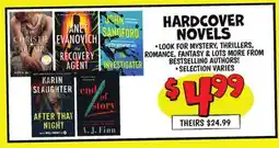 Ollie's HARDCOVER NOVELS offer