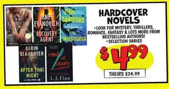 Ollie's HARDCOVER NOVELS offer