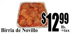 Baja Ranch Birria de Novillo offer