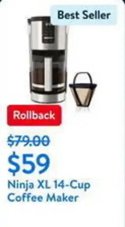 Walmart Ninja XL 14-Cup Coffee Maker offer