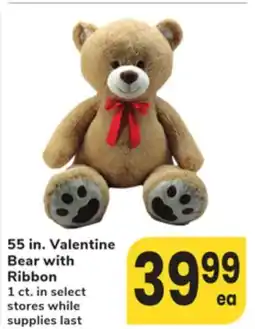 ACME 55 in. Valentine Bear with Ribbon offer