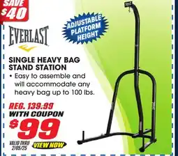 Big 5 Everlast Single Heavy Bag Stand Station offer