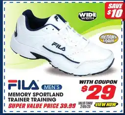 Big 5 FILA Memory Sportland Trainer Men's Wide Training Shoes offer