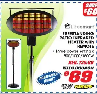 Big 5 Lifesmart Freestanding Patio Infrared Heater with Remote offer