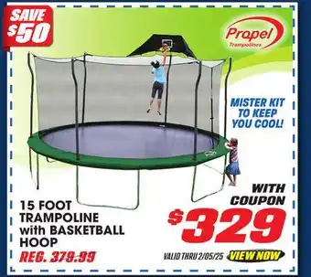 Big 5 Propel 15' Trampoline with Basketball Hoop offer