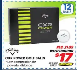 Big 5 Callaway CXR Power Golf Balls - 1-Dozen offer