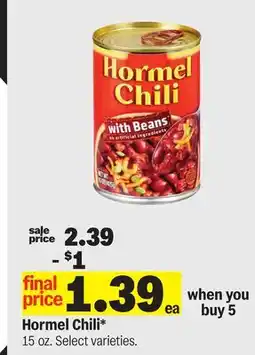 Meijer Hormel Chili offer