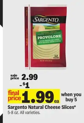 Meijer Sargento Natural Cheese Slices offer