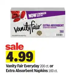 Meijer Vanity Fair Everyday 200 ct. or Extra Absorbent Napkins 160 ct offer