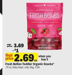 Meijer Fresh Bellies Toddler Organic Snacks offer