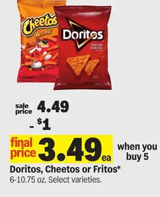 Meijer Doritos, Cheetos or Fritos offer