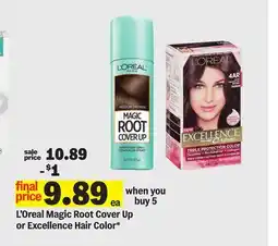 Meijer L'Oreal Magic Root Cover Up or Excellence Hair Color offer