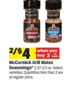 Meijer McCormick Grill Mates Seasonings offer