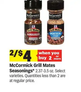 Meijer McCormick Grill Mates Seasonings offer