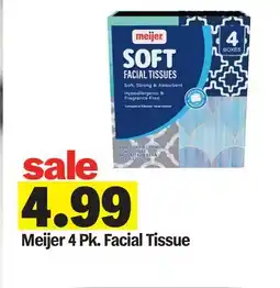 Meijer Meijer 4 Pk. Facial Tissue offer