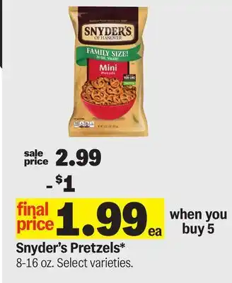 Meijer Snyder's Pretzels offer