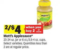 Meijer Mott's Applesauce offer