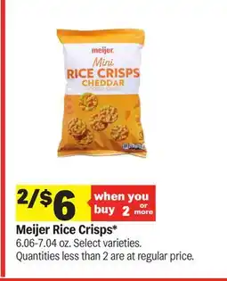 Meijer Meijer Rice Crisps offer