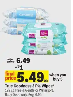 Meijer True Goodness 3 Pk. Wipes offer