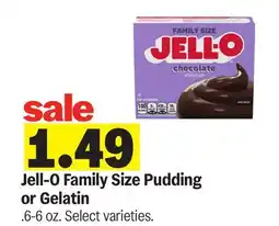 Meijer Jell-O Family Size Pudding or Gelatin offer