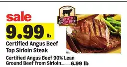 Meijer Certified Angus Beef Top Sirloin Steak offer