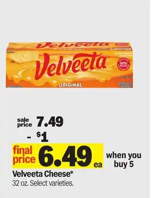 Meijer Velveeta Cheese offer