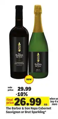 Meijer The Barber & Son Napa Cabernet Sauvignon or Brut Sparkling offer